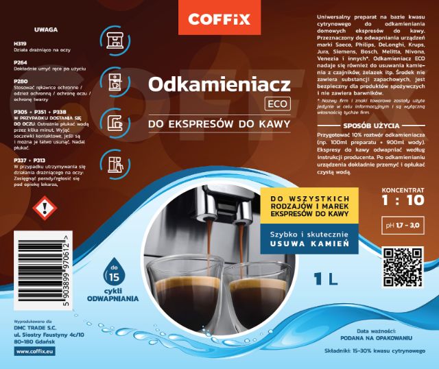 Odkamieniacz Uniwersalny COFFIX ECO 1000 ml - obrazek 5
