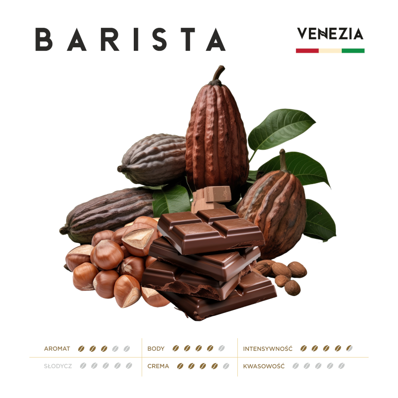 Kawa włoska ziarnista Venezia Barista Plus 1kg - obrazek 5