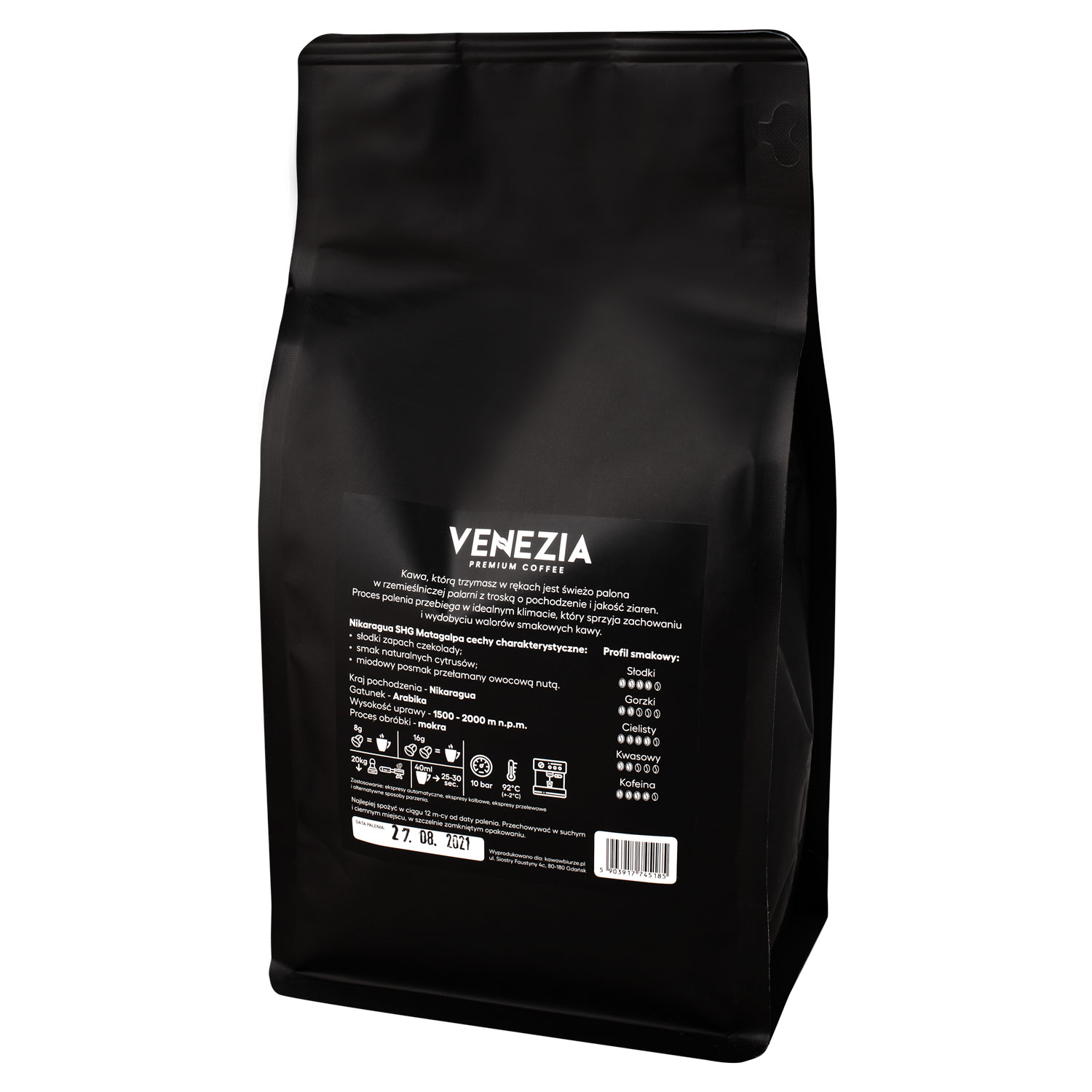 Kawa Ziarnista Venezia NIKARAGUA SHG MATAGALPA Świeżo Palona 500g - obrazek 6